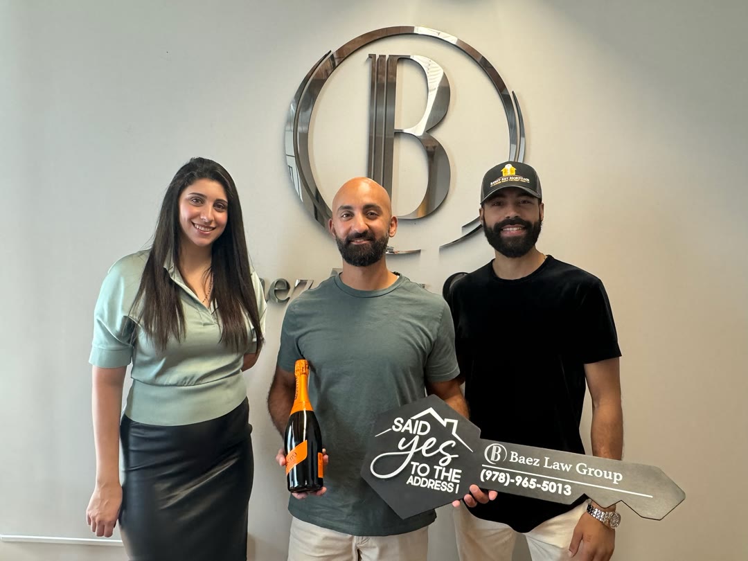 Patricia Elhachem with clients at the closing